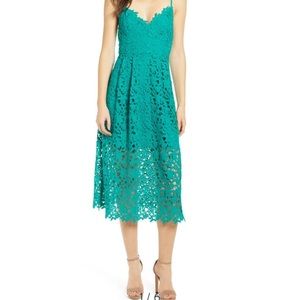 Green Lace Midi Dress ASTR